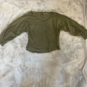 Pilcro by Anthropologie cropped 3/4 sleeve shirt